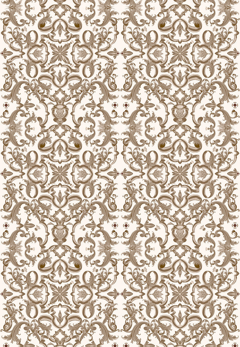 Tapet Ornate Azul Cream WallCreatives