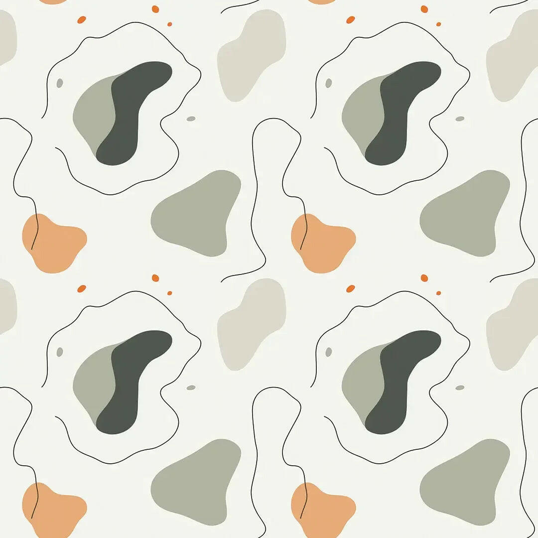 Calm Contours Earthy Abstract - WallCreatives