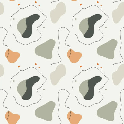 Calm Contours Earthy Abstract - WallCreatives