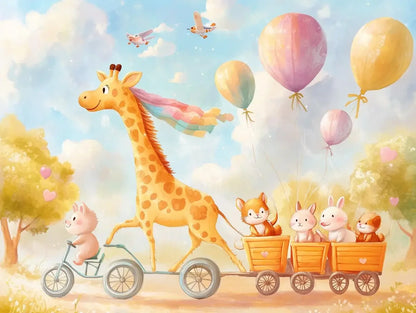 Whimsical Animal Parade Adventure - WallCreatives