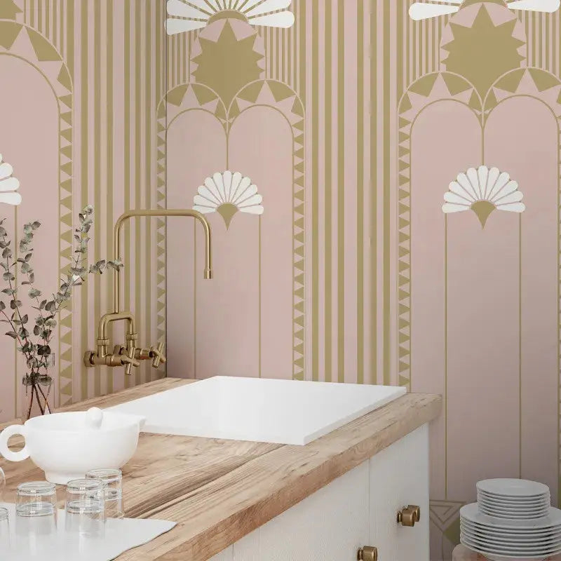 The Delano Golden Rose Wallpaper Vladila