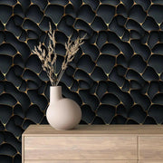 Obsidian & Gold Organic Web - WallCreatives