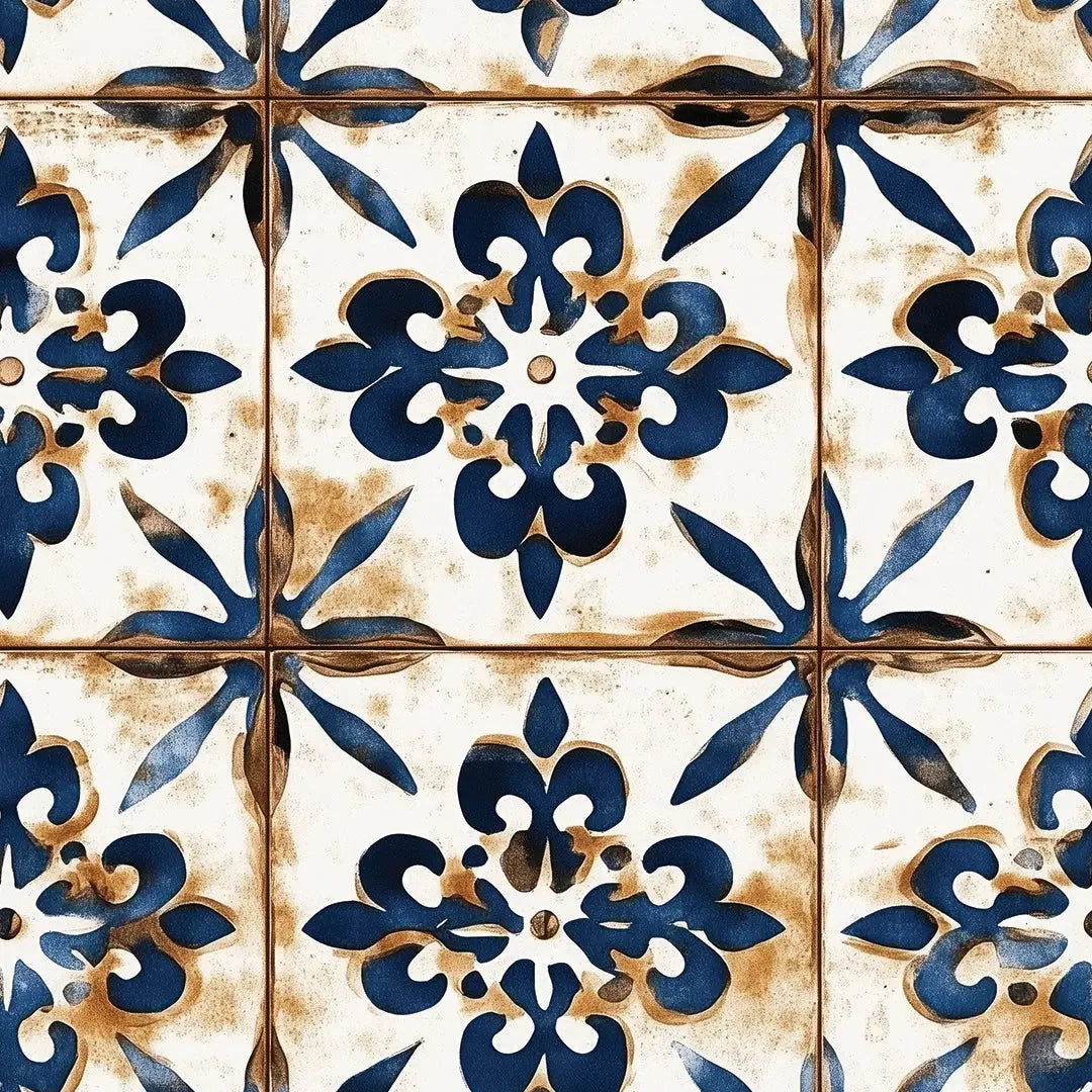 Azure Coast Antiqued Tile - WallCreatives