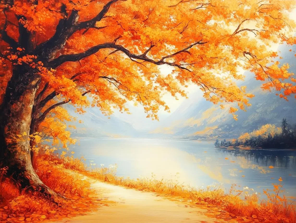 Golden Hour Grove Mural - WallCreatives