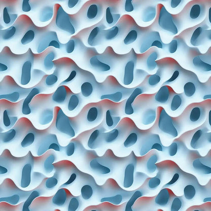 Ethereal Blue Coral Lattice - WallCreatives