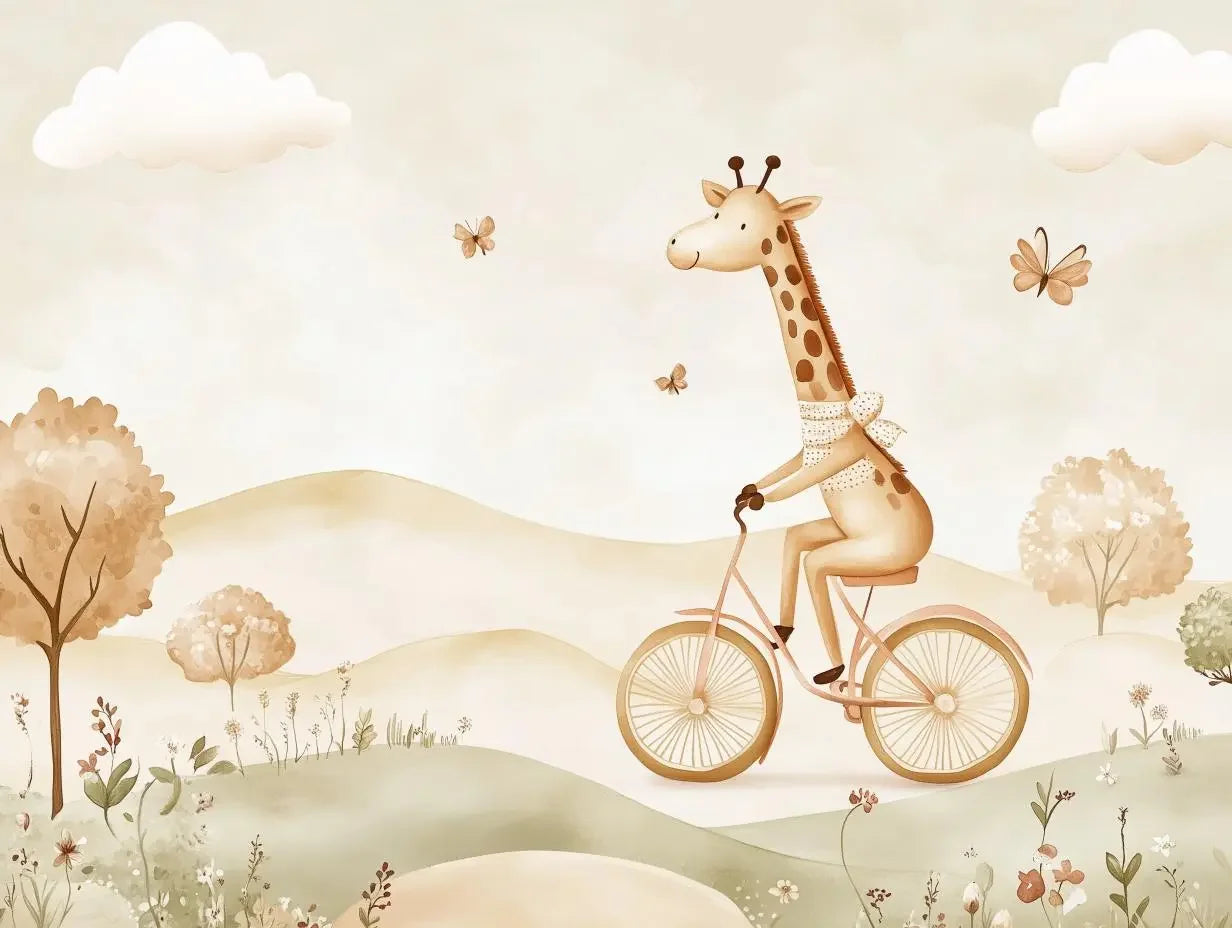 giraffe's gentle afternoon ride - wallcreatives