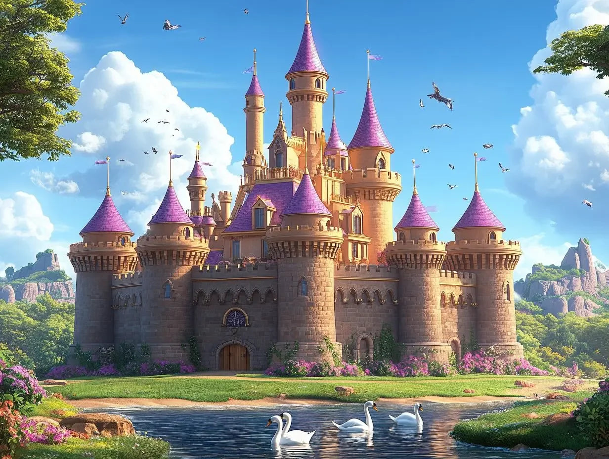 enchanted amethyst kingdom mural - wallcreatives
