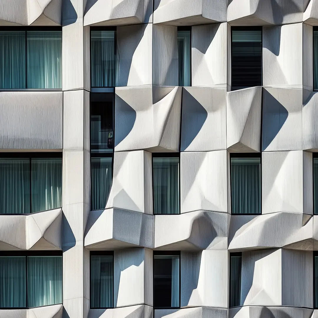 Sculpted Concrete Facade - WallCreatives