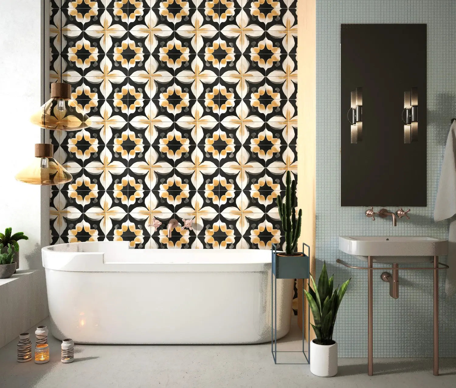 Ochre and Onyx Rhapsody WallCreatives
