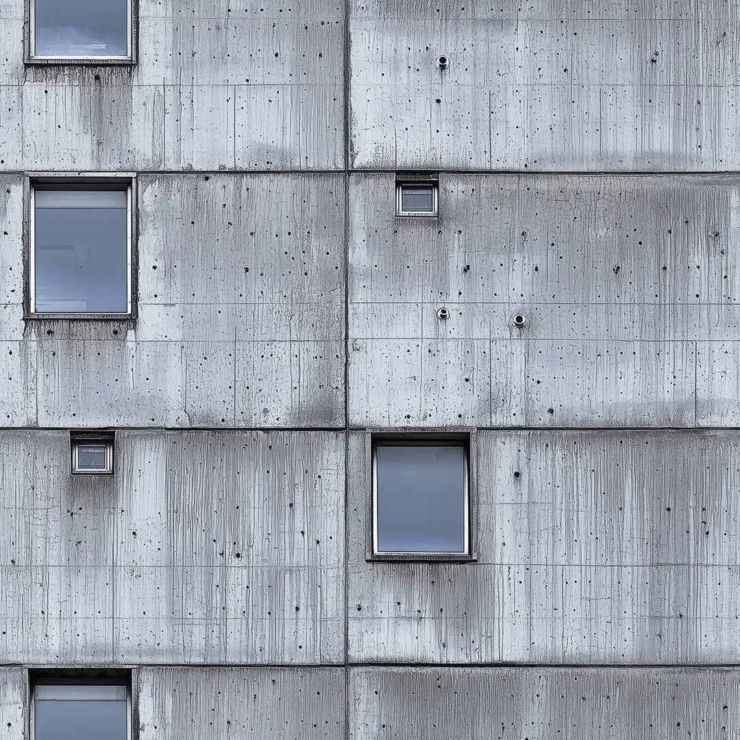 Brutalist Concrete Panel Mural - WallCreatives