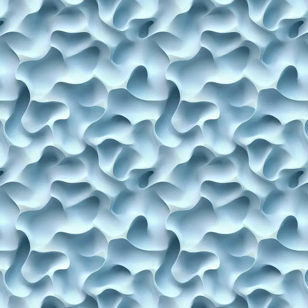 Ethereal Flow in Pale Blue - WallCreatives