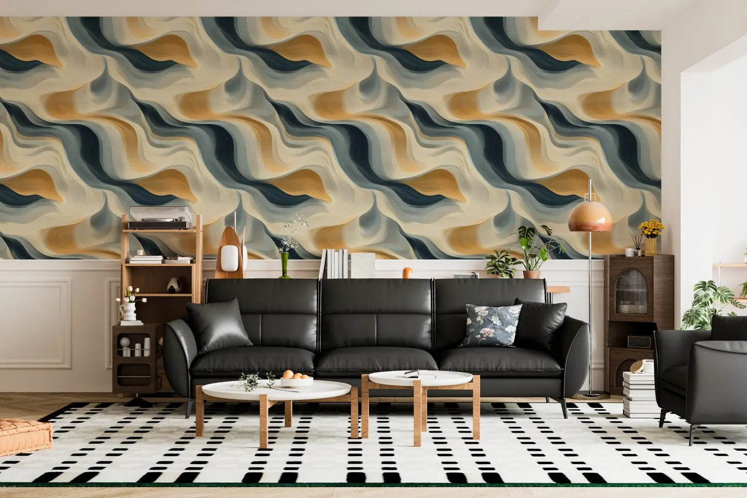 Earthen Currents Abstract Wallpaper WallCreatives