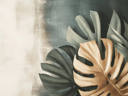 Gilded Monstera Canvas - WallCreatives