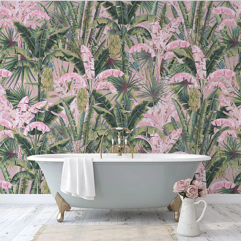 Blush Groove in pink jungle Wallpaper Vladila