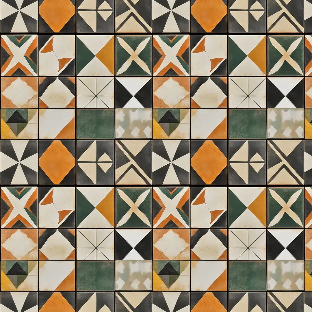 valencia artisan tile patchwork - wallcreatives