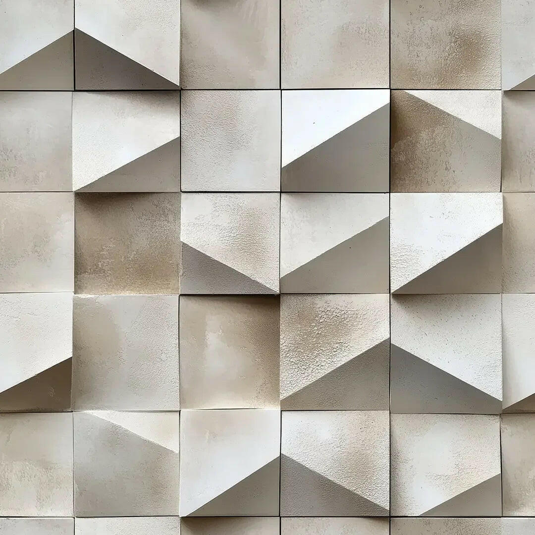 architectural shadow block mural - wallcreatives