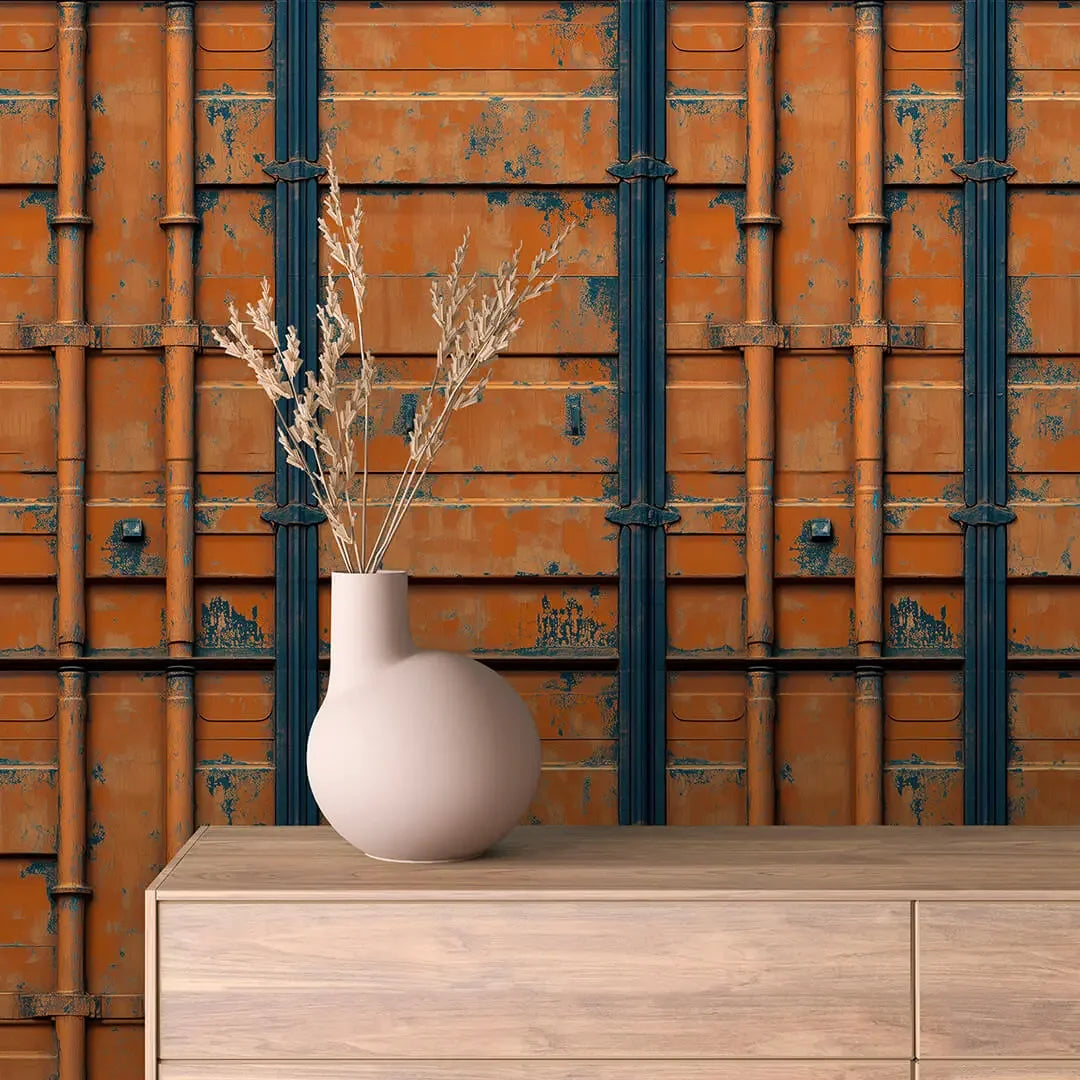 Forged Rust and Steel Mural - WallCreatives