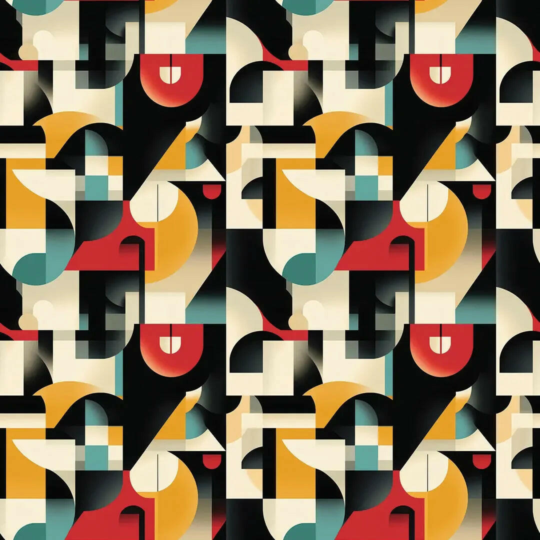 Retro Metro Geometric Mural - WallCreatives