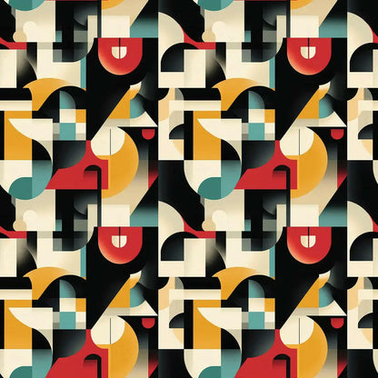 Retro Metro Geometric Mural - WallCreatives