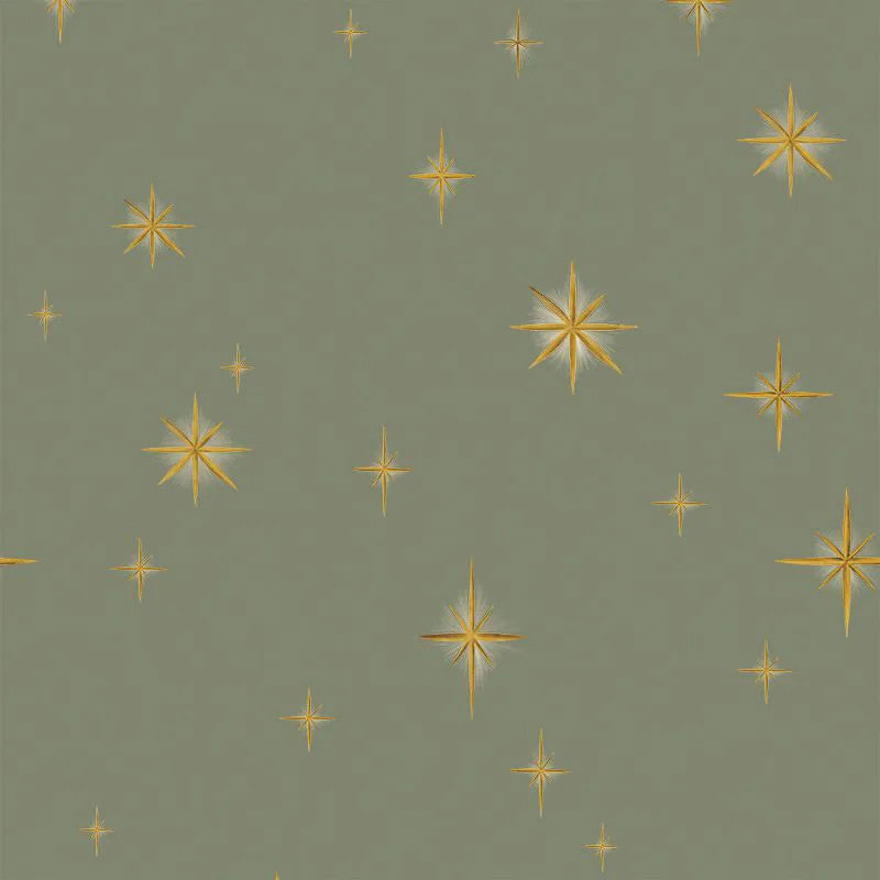 Stars Olive Classic Wallpaper Vladila