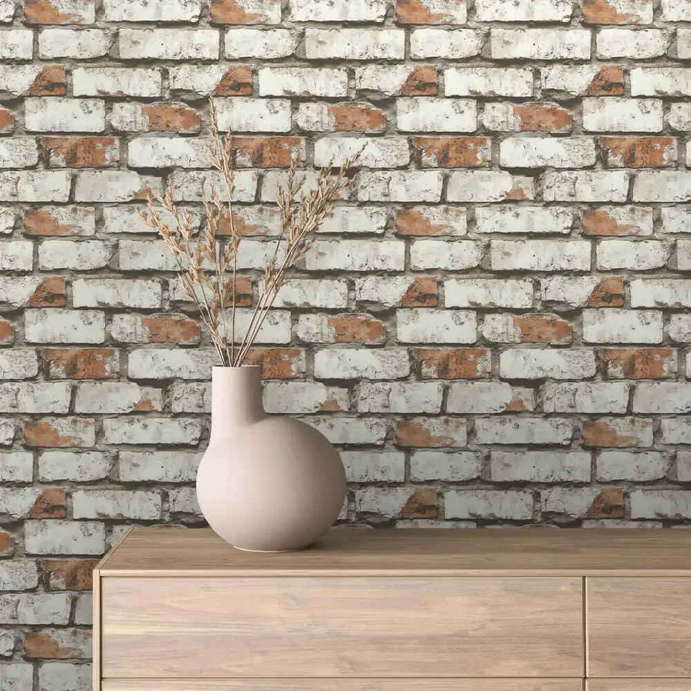 urban loft whitewashed brick - wallcreatives