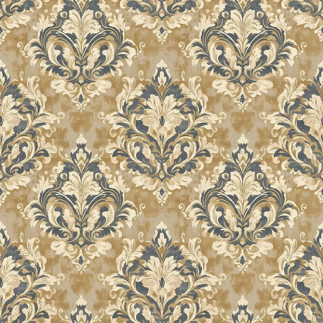 Gilded Slate Heritage Damask - WallCreatives