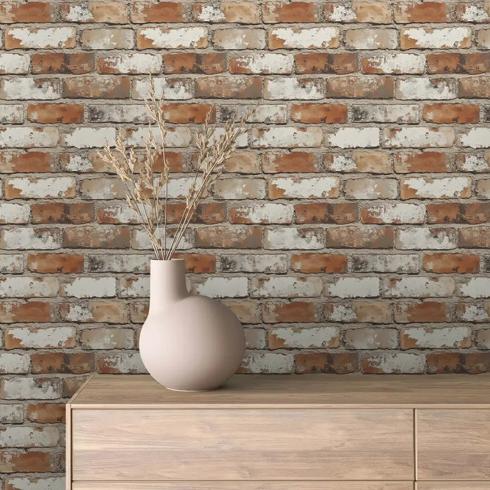 industrial loft reclaimed brick - wallcreatives