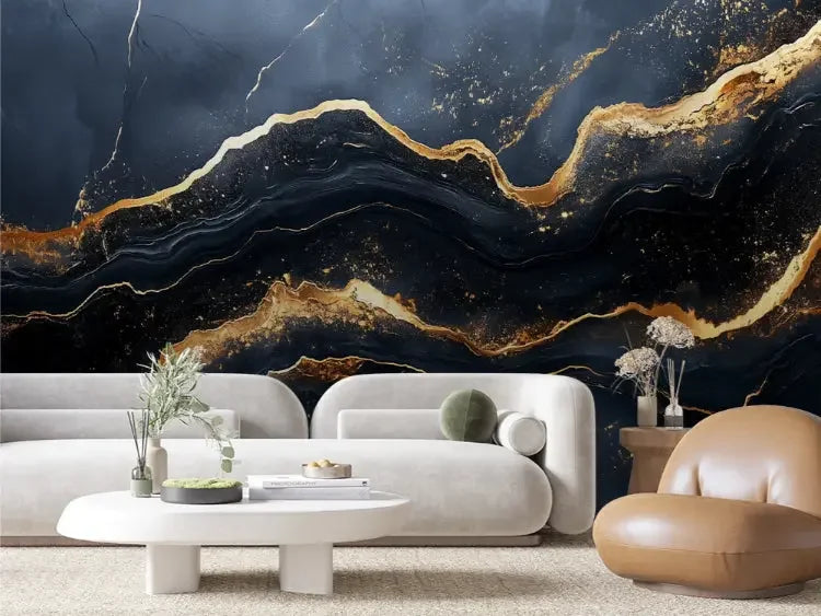Nocturne Gilded Marble - WallCreatives