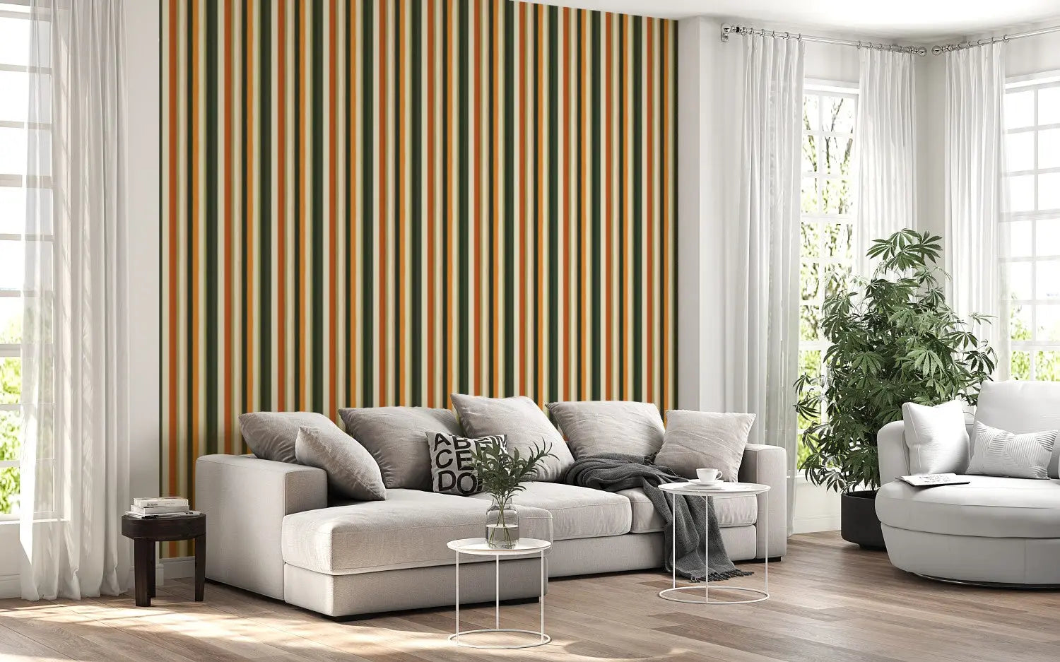 Rustic Canyon Stripe Wallpaper WallCreatives