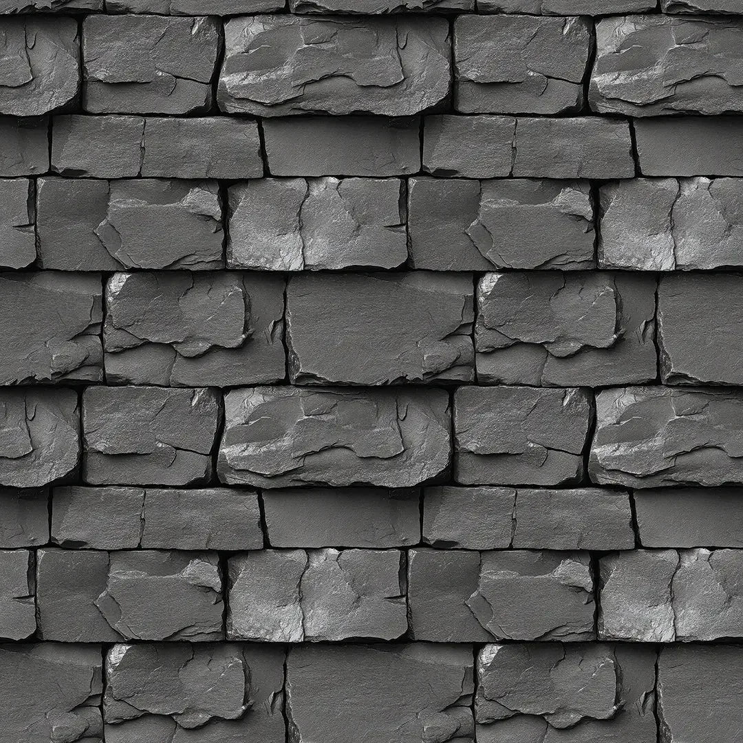 Charcoal Slate Ledge Wall - WallCreatives