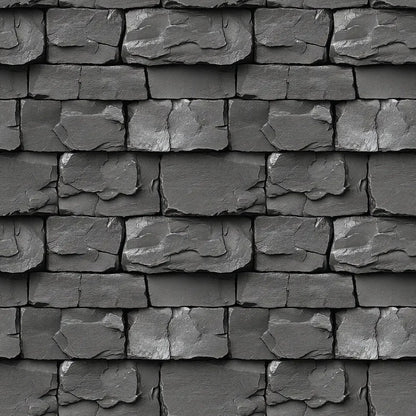 Charcoal Slate Ledge Wall - WallCreatives
