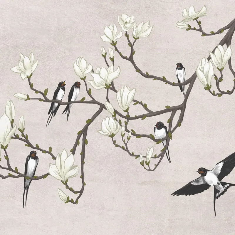 The Land of the Swallows black Wallpaper Vladila