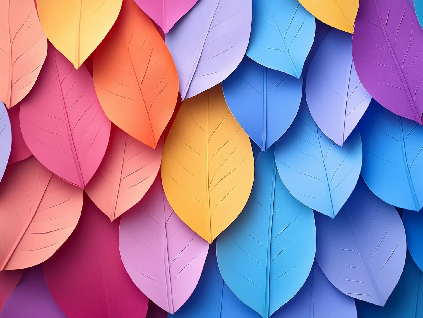 chromatic foliage cascade - wallcreatives
