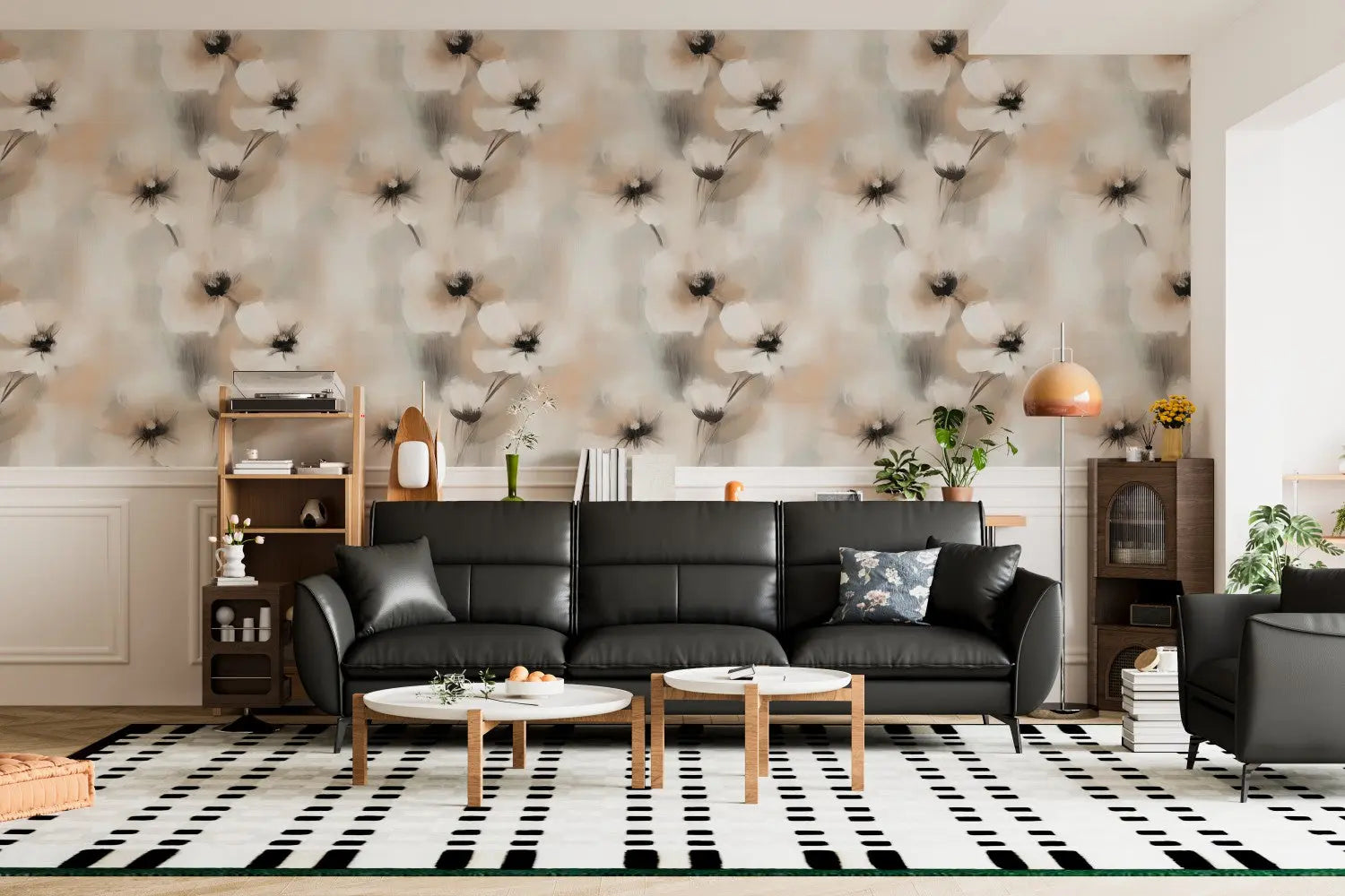 Whispering Poppies Abstract Mural WallCreatives