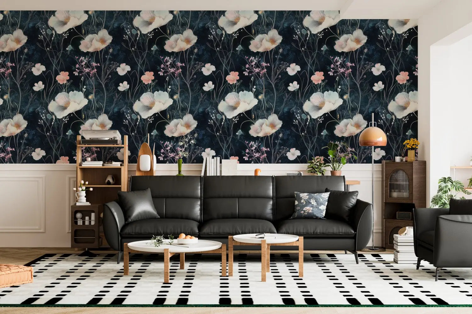 Whispering Midnight Flora WallCreatives