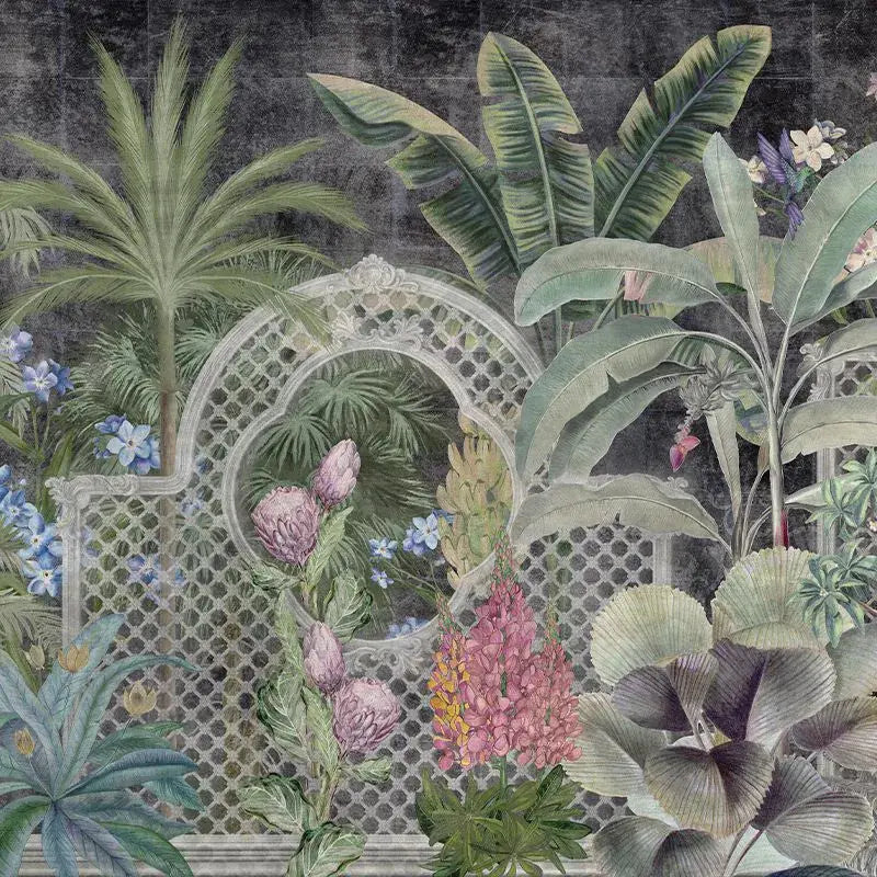 Verdant Mosaic (dark) Wallpaper Vladila