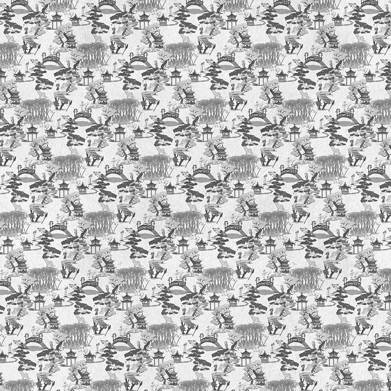Chinese toile (black) Wallpaper Vladila