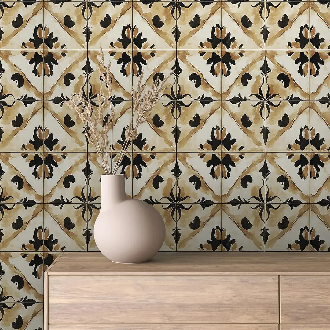 artisan terracotta bloom tile - wallcreatives