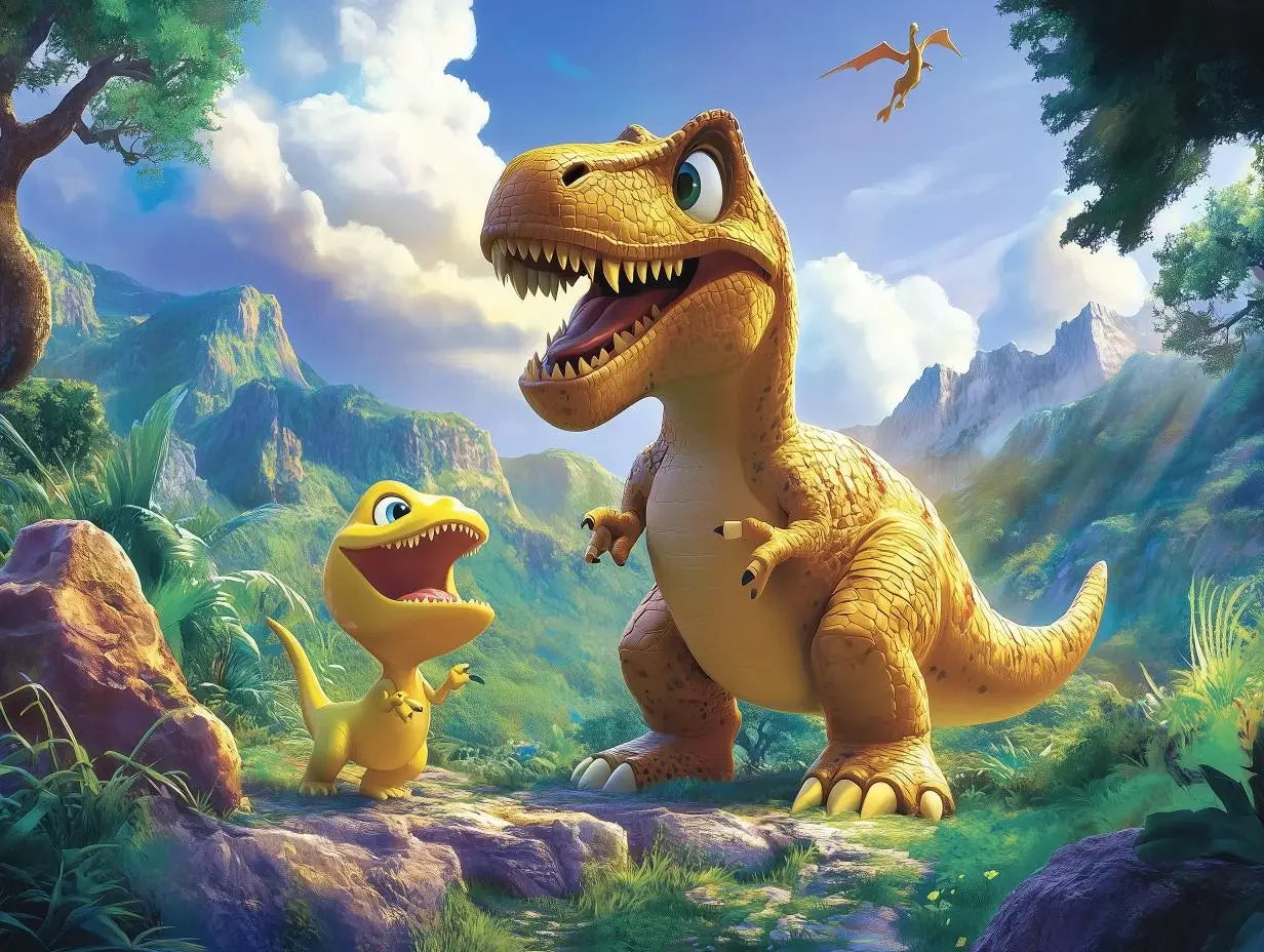Prehistoric Pals Adventure Mural - WallCreatives