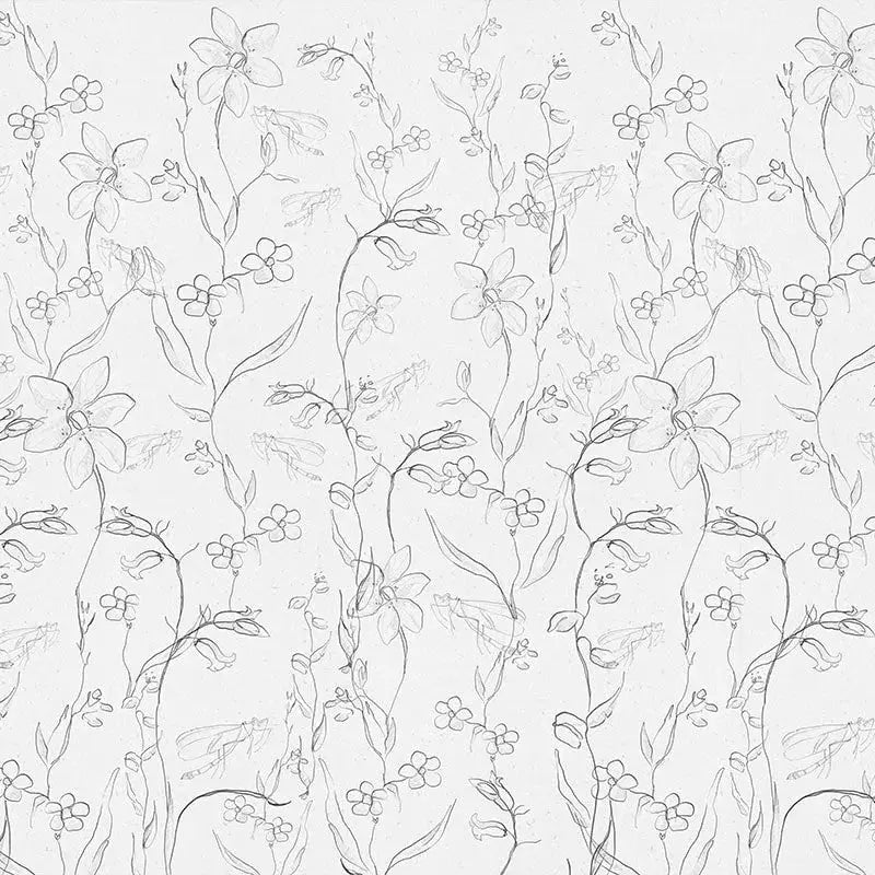 Fine Intaglio White Paper Wallpaper Vladila