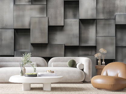 Sculpted Concrete Block Wall
