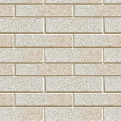 Stonewashed Ivory Brick Wallpaper - WallCreatives
