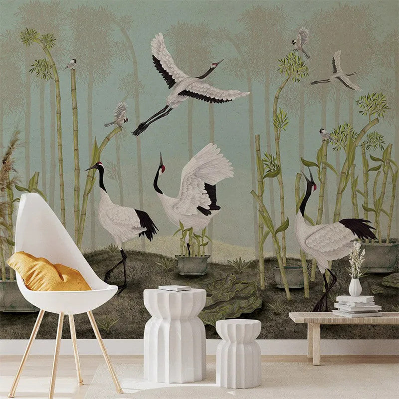 Red Crown Sanctuary in Sky Blue Wallpaper Vladila