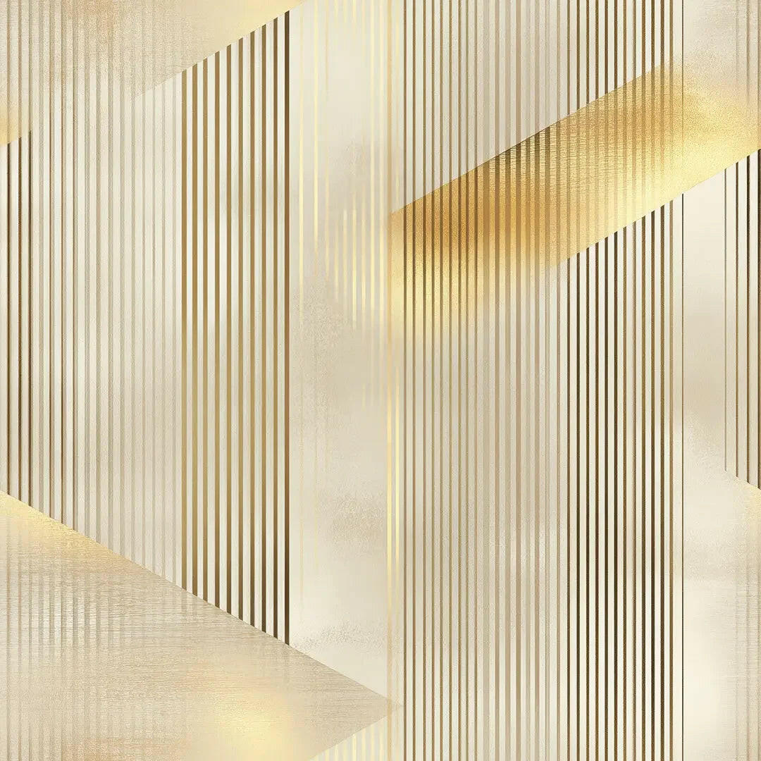 Gilded Lines Deco Wallpaper - WallCreatives