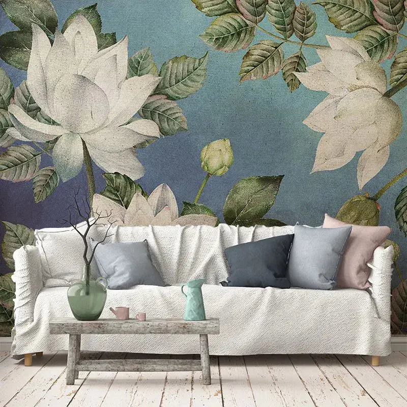 White Floret Wallpaper Vladila