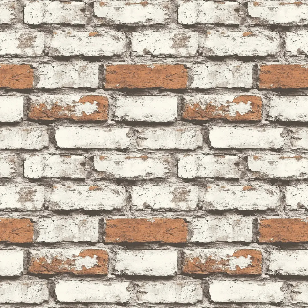 Factory Loft Whitewashed Brick - WallCreatives