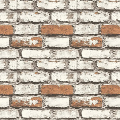 Factory Loft Whitewashed Brick - WallCreatives