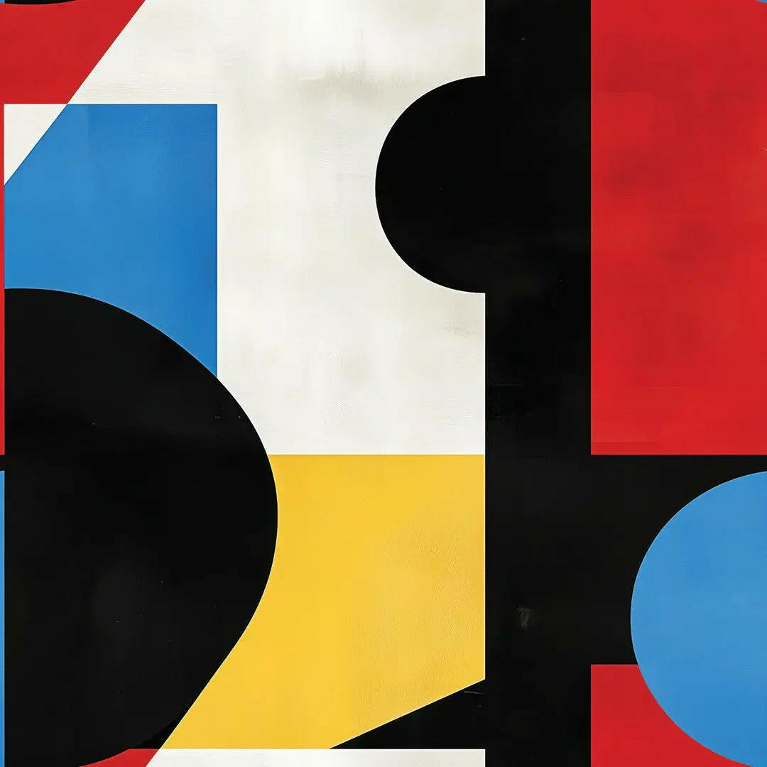 Primary Forms Abstract Composition - WallCreatives