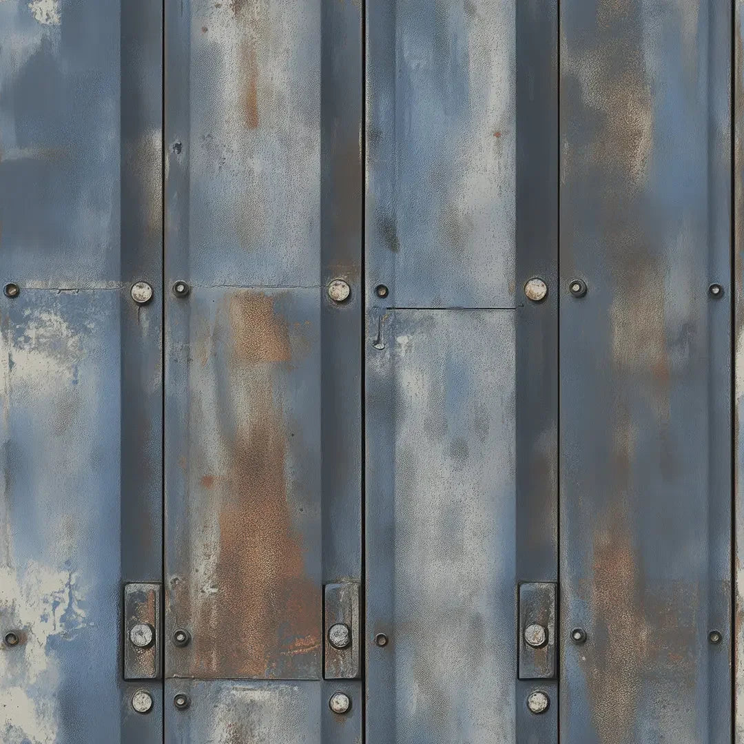 Weathered Industrial Steel Siding - WallCreatives