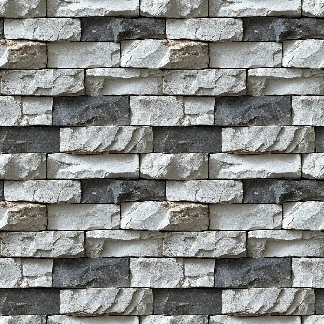 Monochrome Quarry Ledge Wall - WallCreatives